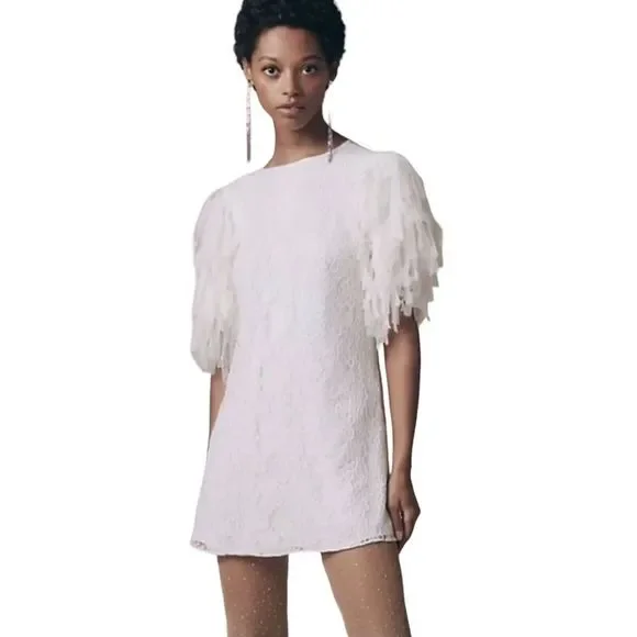 free people white lace mini dress NWT Free People Hailee Lace Mini Dress in White